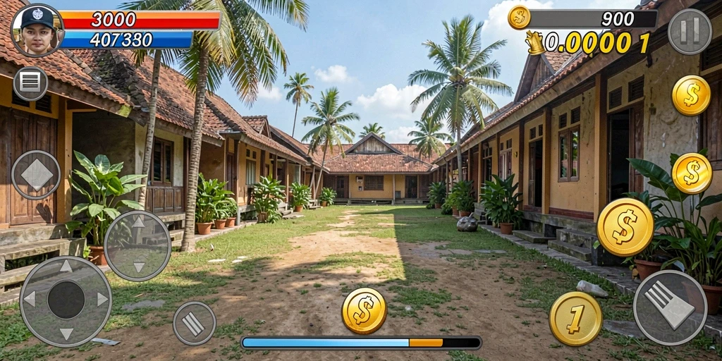 Screenshot level baru yang penuh tantangan.