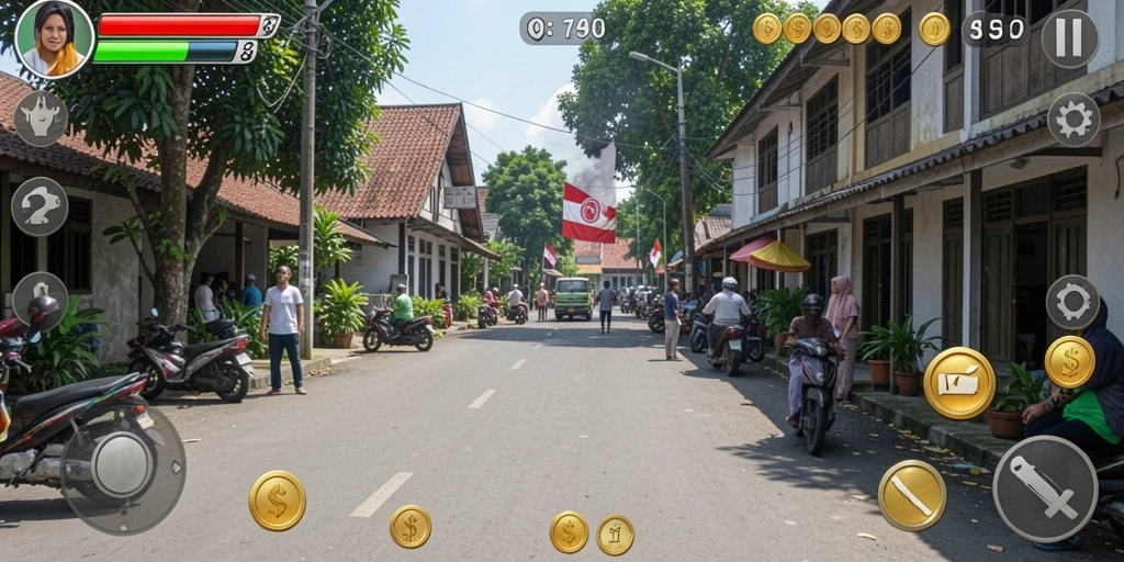 Mode multiplayer yang memungkinkan bertanding dengan teman.